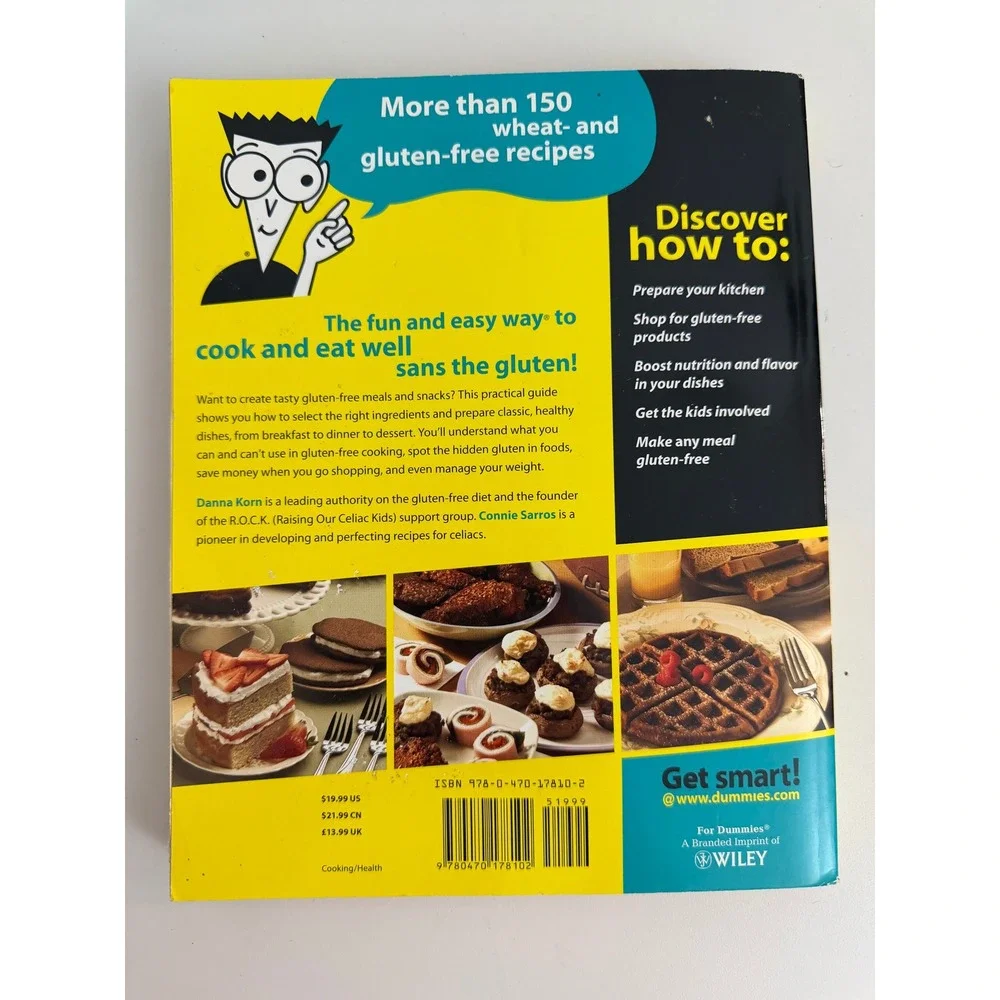 Gluten-Free Cooking For Dummies Cookbook Danna Korn Connie Sarros 150+ Recipes